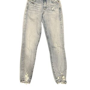 Agolde Light Blue Distressed Women Jeans